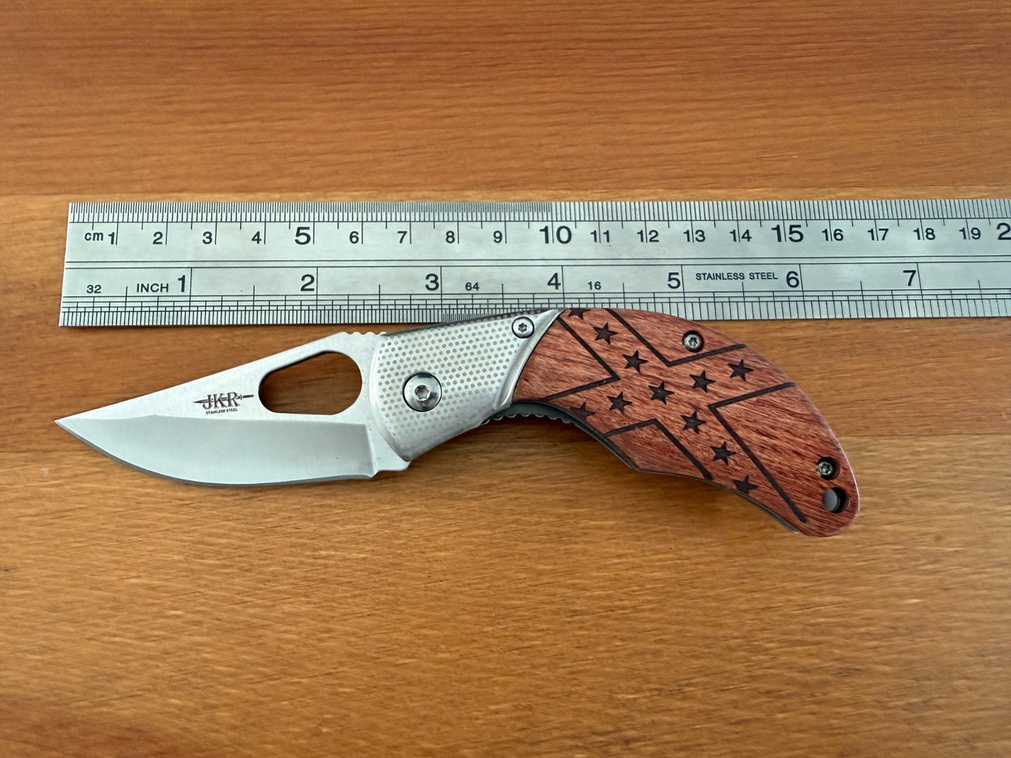 2.4" Blade Navaja Pocket Knife Rosewood Scales Liner Lock Pocket Clip - Spain