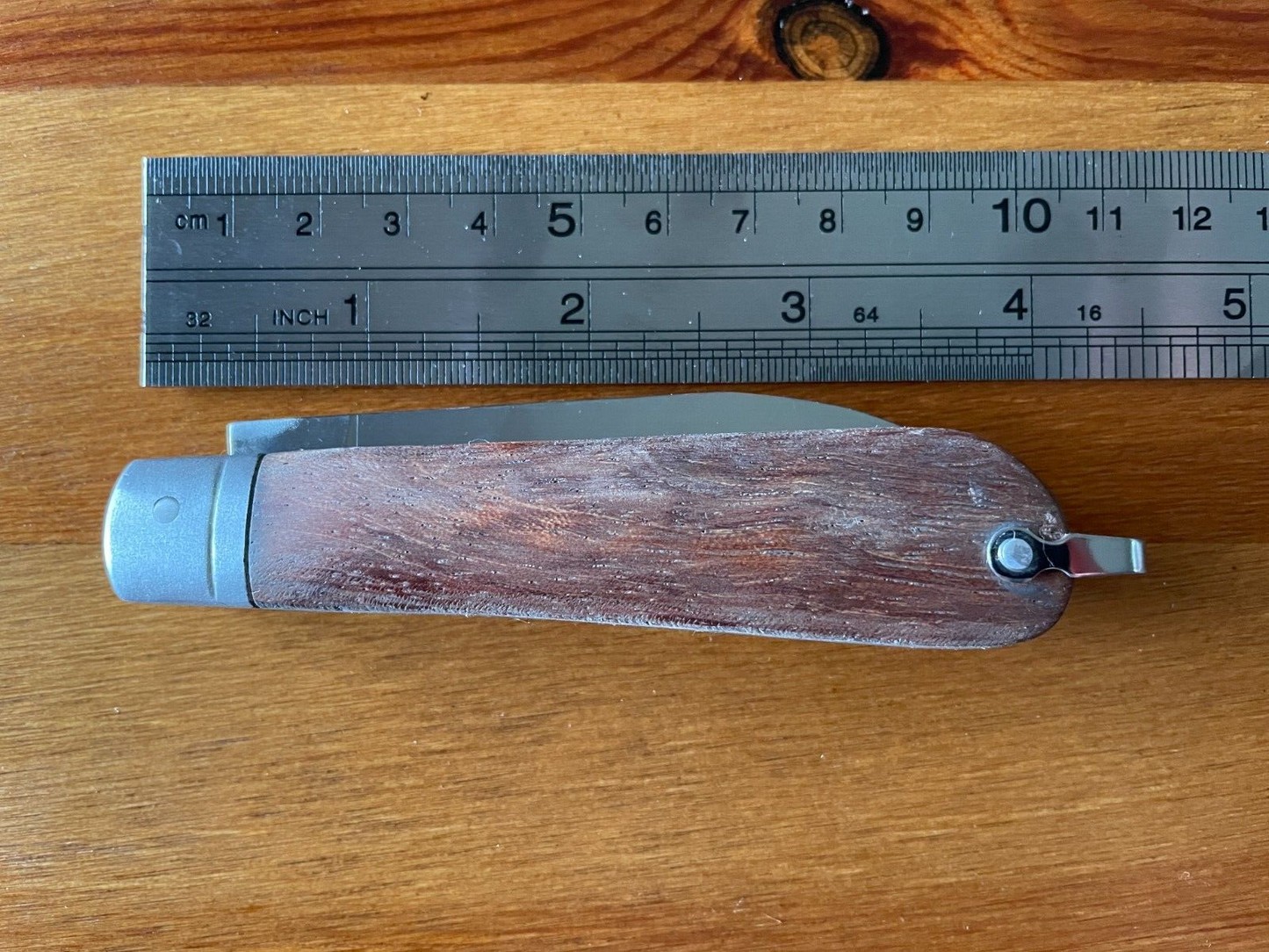 3.14" Pocket Knife Sword Point Wooden Handle Sailor / Marinera Navaja Spain