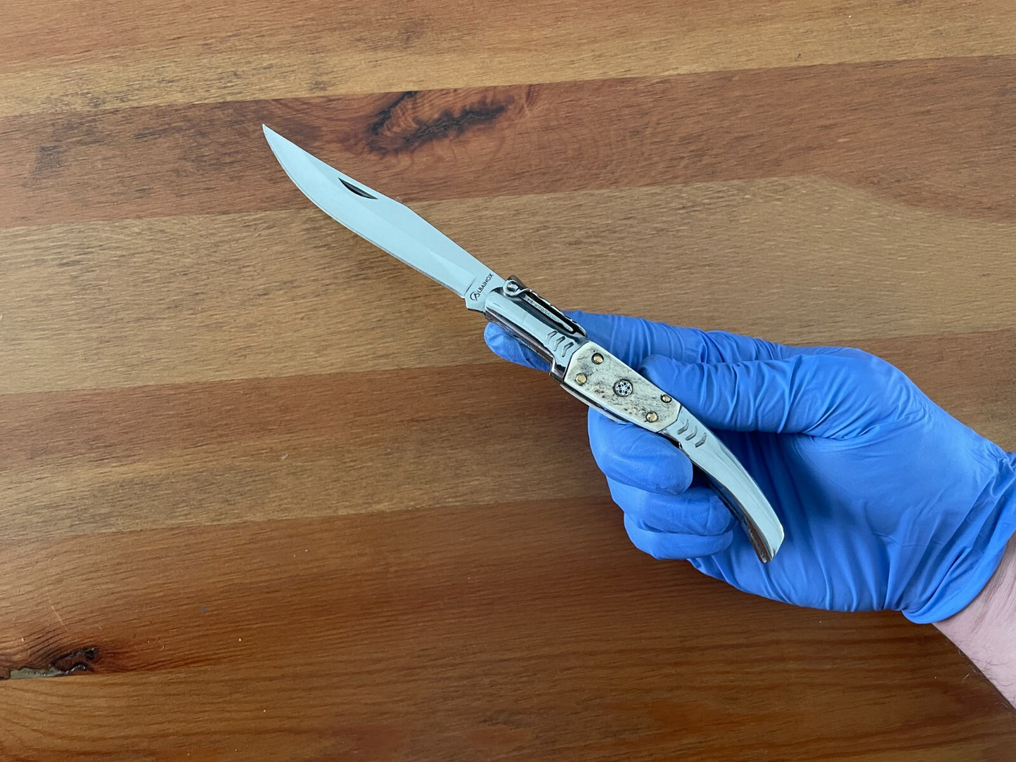 3.8" Arabian Folding Pocket Knife Real Deer Antler Scales From Spain - US Seller