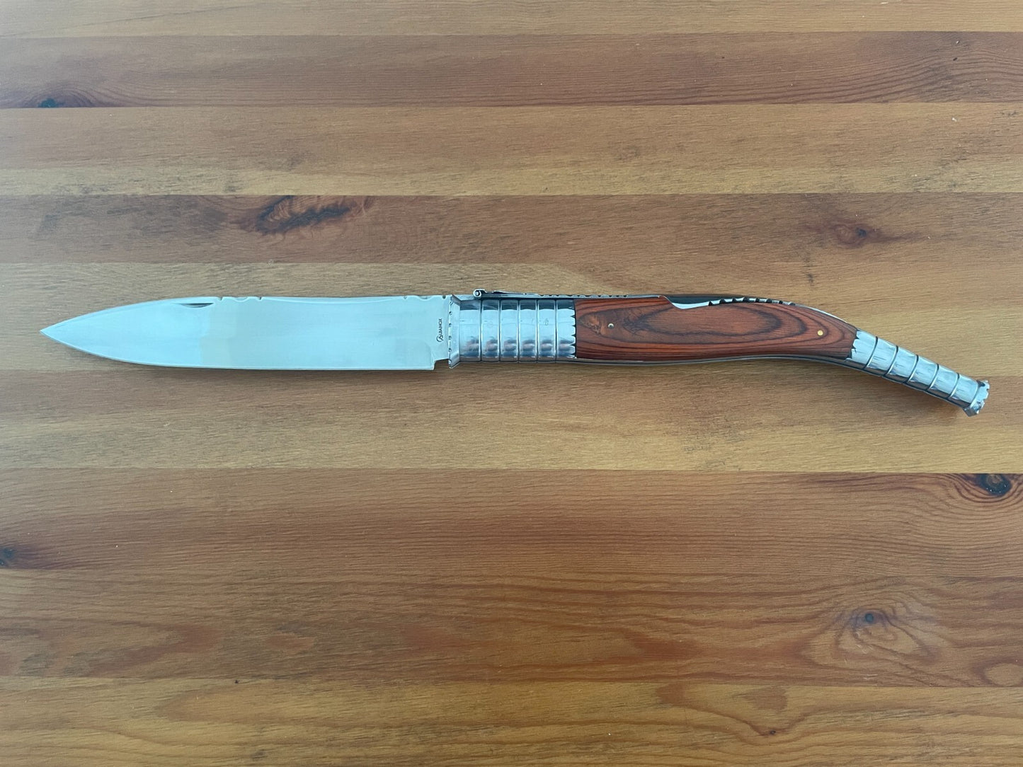 9 in. Estilete Spanish Navaja Folding Knife Red Stamina Wood Handle from Spain