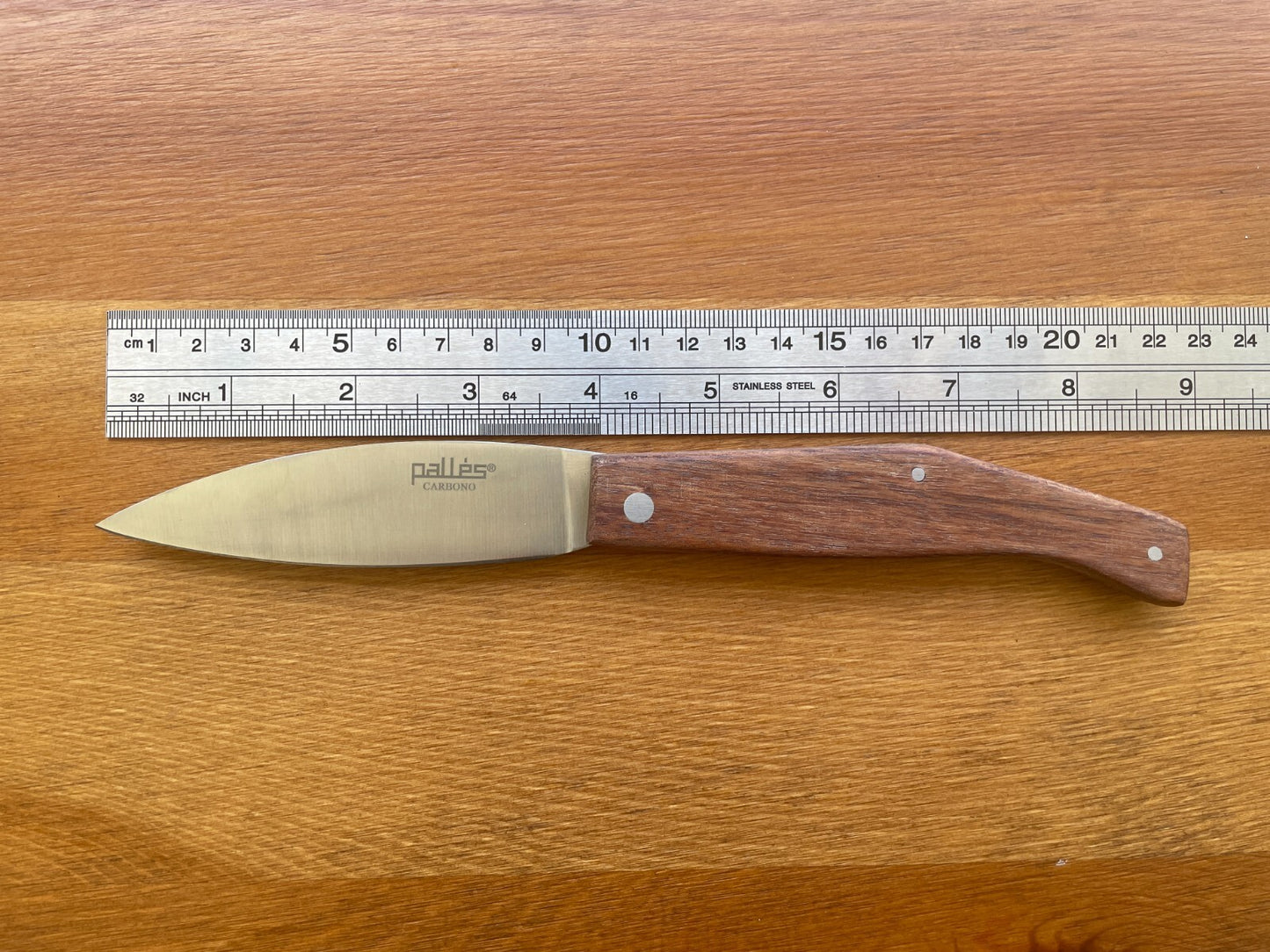 3.9" Pallés Carbon Steel Navaja Pocket Knife Wood Handle Slipjoint From Spain