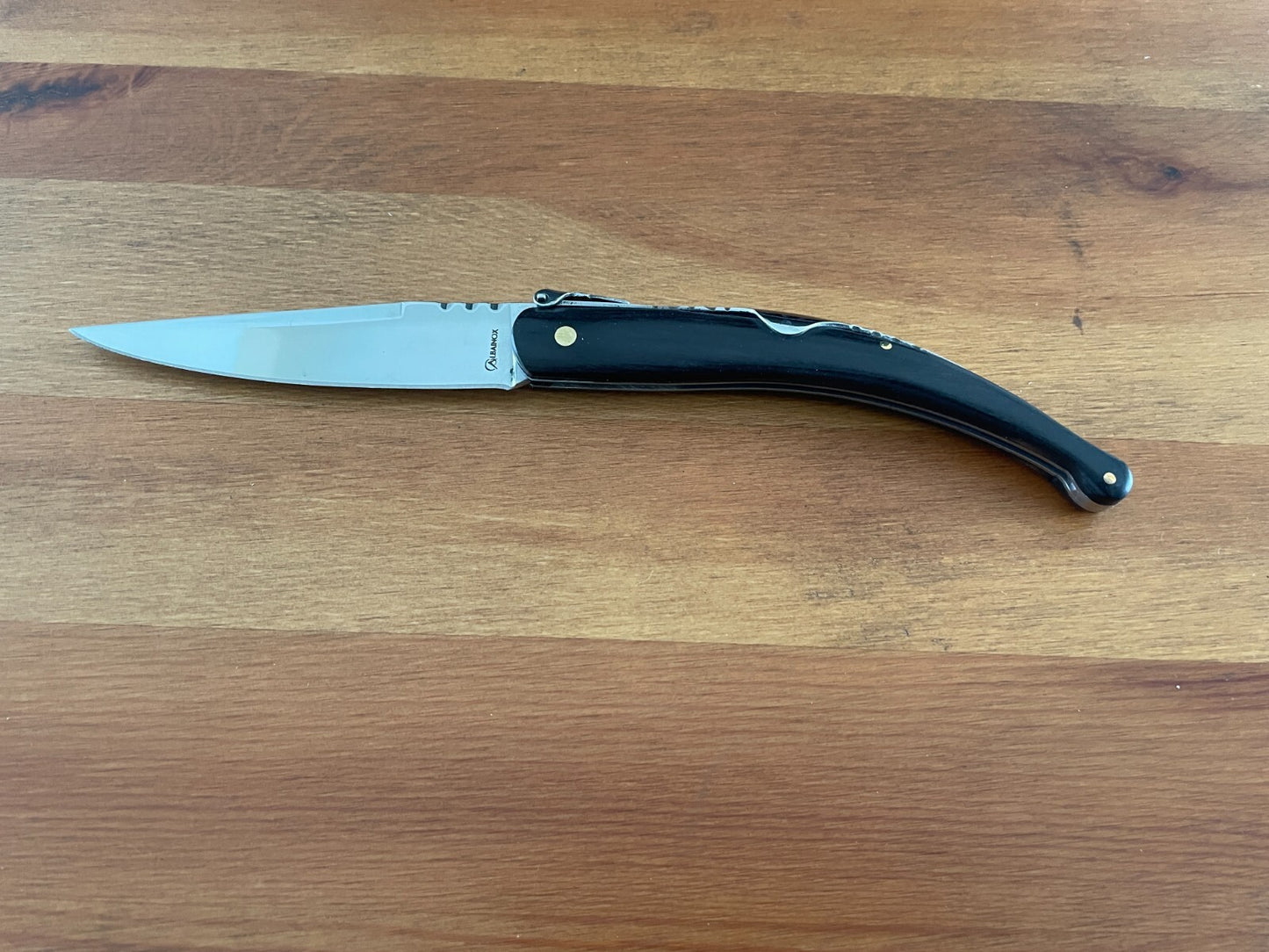 4.13 in. Spanish Navaja Pocket Knife Black Stamina Wood Handle From Spain