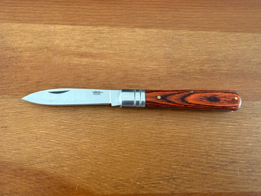 2.5" Spanish Navaja Albacete Classic Pocket Red Stamina Wood Scales Slipjoint
