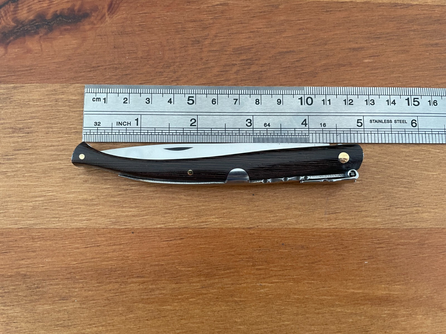 3.9 in. Estilete / Stiletto Spanish Navaja Pocket Knife Wenge Handle From Spain