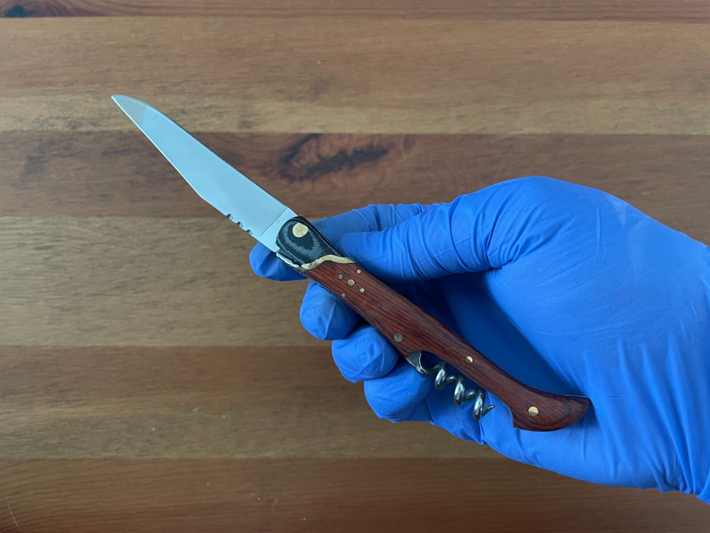 3.54” Navaja Laguiole Folding Pocket Knife Red Stamina/Mikarta Handle Corkscrew