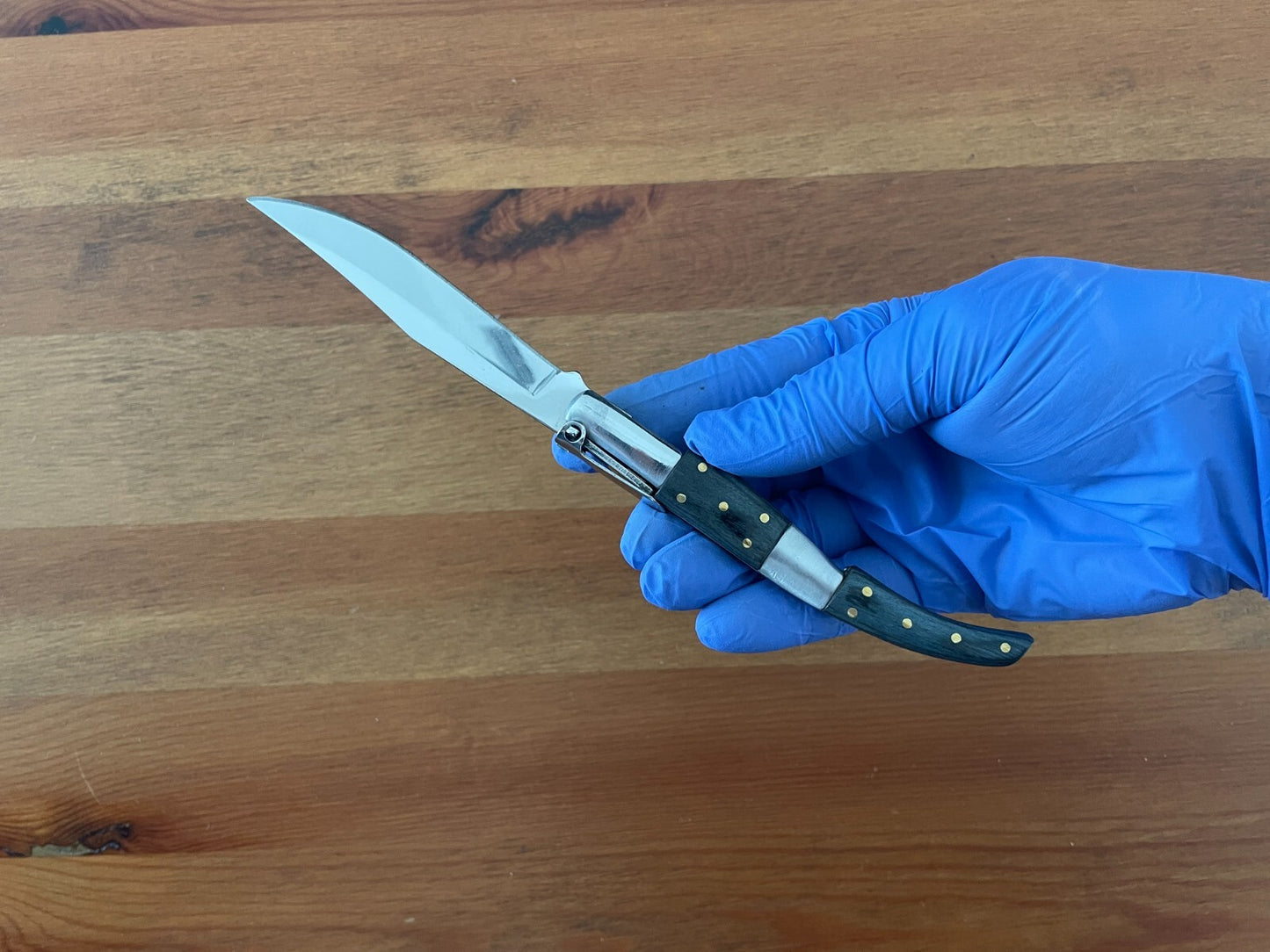 4” Arabian Folding Pocket Knife Blue Wood and Steel Handle Navaja Made in Spain