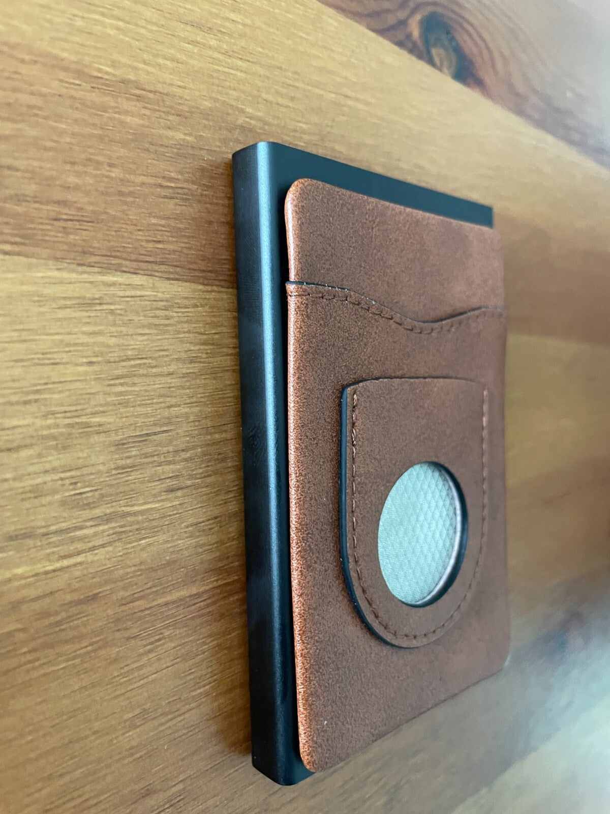 Pop Up Airtag Wallet Leather Card Holder Aluminum This is The Way Mandalorian