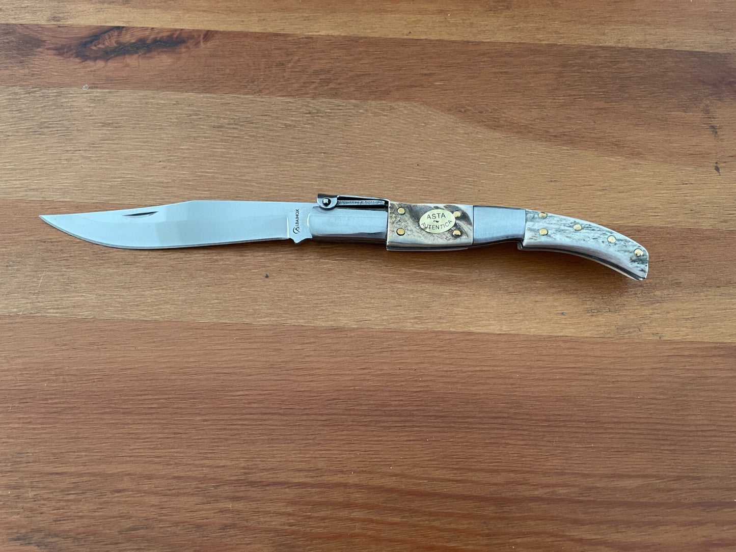 4.6" Arabian Folding Pocket Knife Real Deer Antler Scales From Spain - US Seller