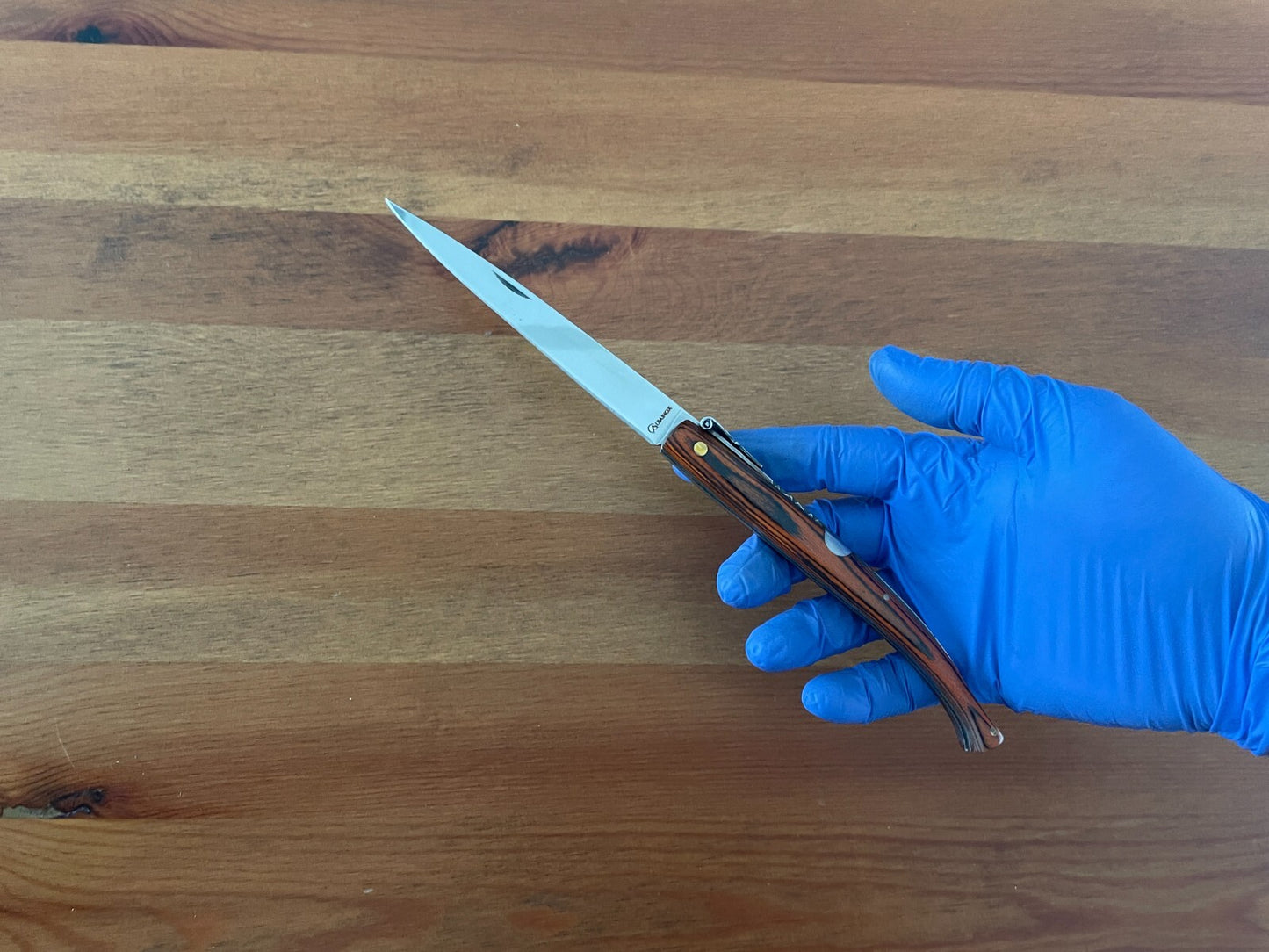 4.7 in. Estilete Spanish Navaja Pocket Knife Red Stamina Wood Handle