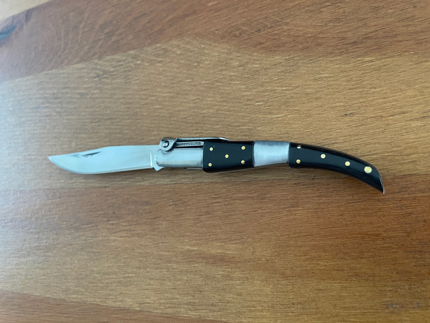 2.75” Arabian Style Navaja Folding Pocket Knife Black Wood and Steel Handle