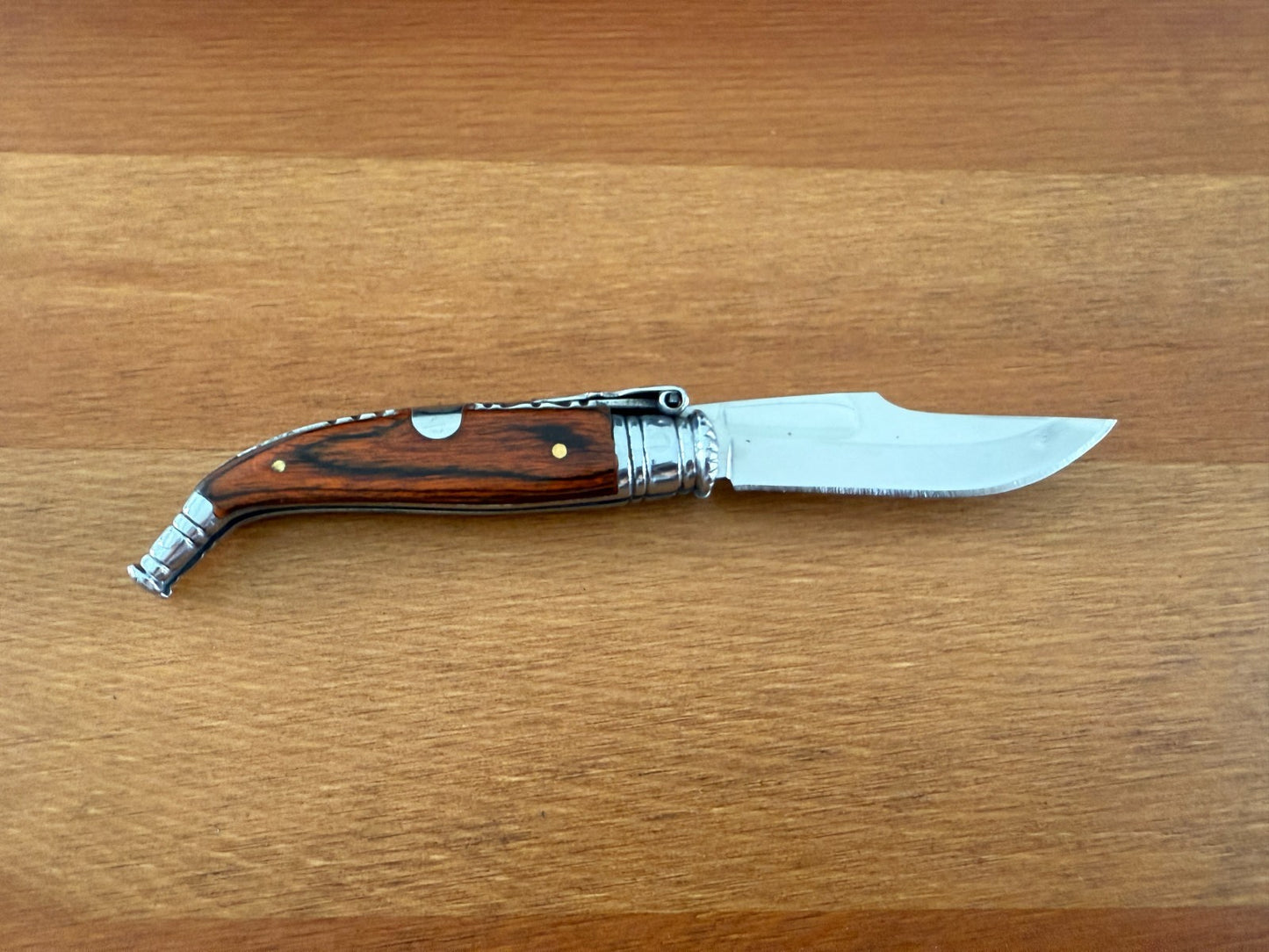 2.5” Spanish Navaja Teja Albacete Pocket Knife Red Stamina Wood Scales Spain