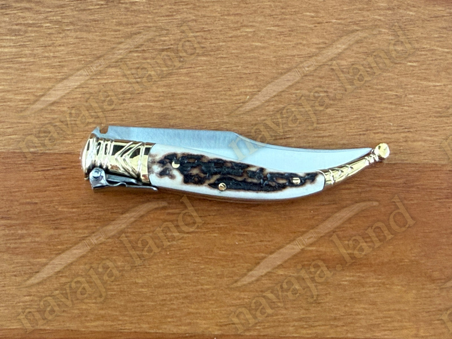 3” Navaja Joker Sevillana Knife Stag Horn Handle High Quality Handmade in Spain
