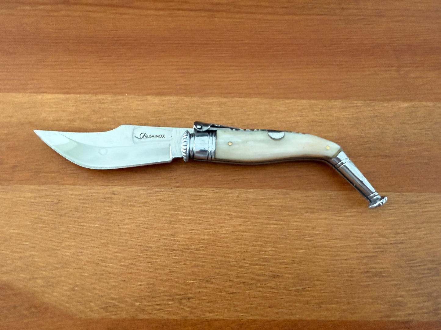 3.15" Navaja Jerezana Pocket Knife Bullhorn Scales with Ratchet From Spain