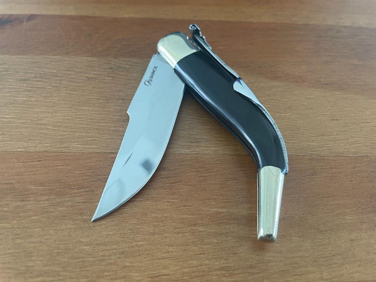 3.5" Luxury Spanish Navaja Pocket Knife Black Stamina / Alpaca From Spain