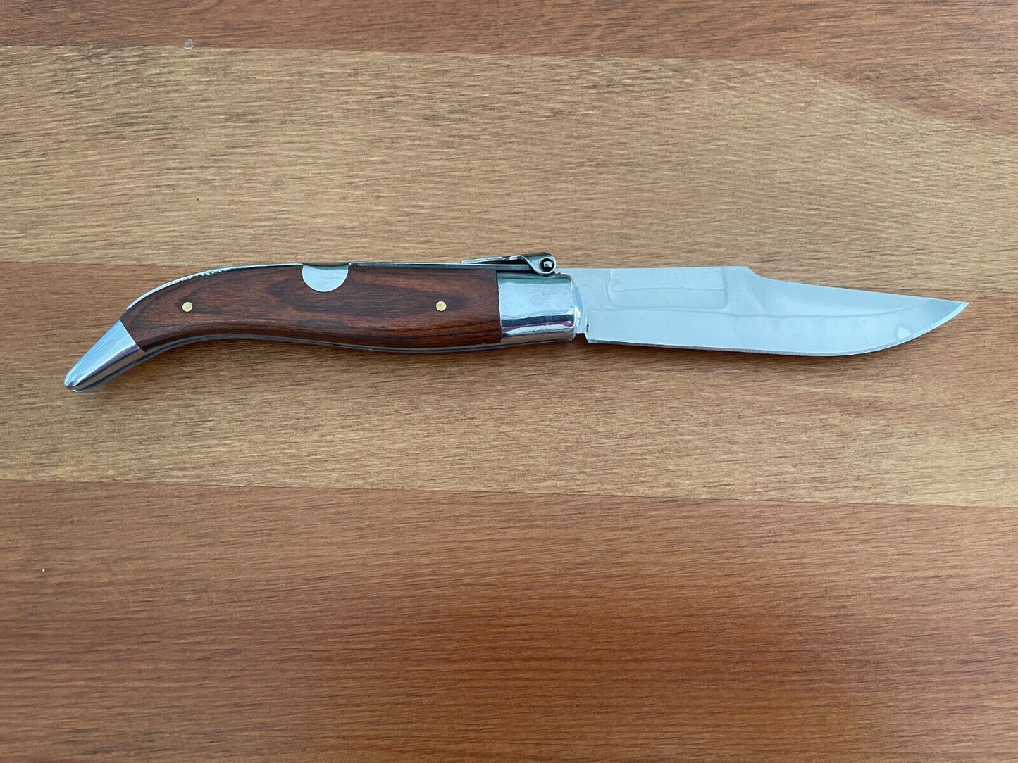 3.6” Spanish Navaja Teja Albacete Pocket Knife Red Stamina Scales - USA Seller
