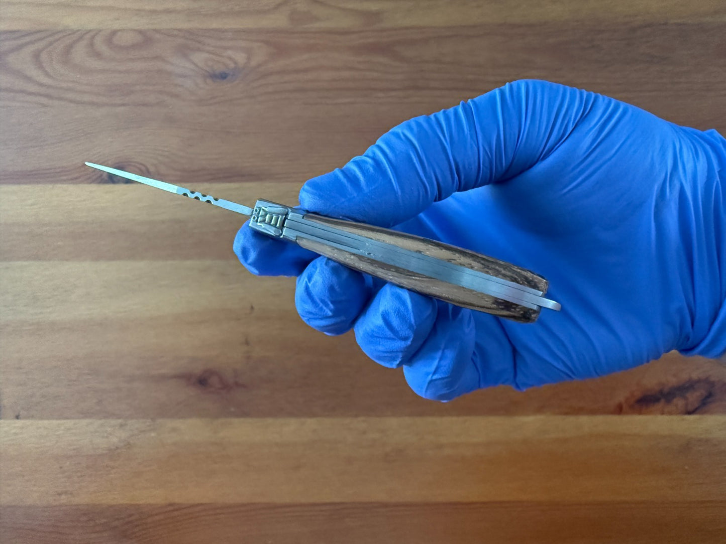 2.4” Stainless Steel Blade Navaja Laguiole Inox Pocket Knife Olive Wood Scales
