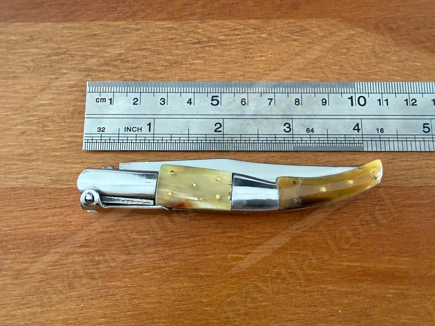 š„3.14ā Arabian Style Classic Spanish Navaja Folding Knife ā Bull Horn Handle | Ratchet Lock