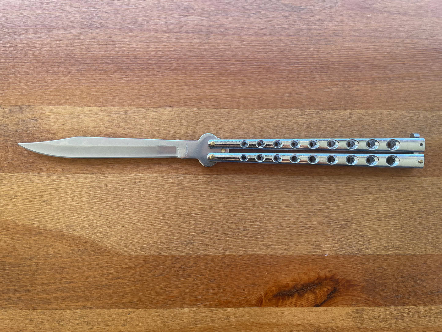 5.9" Stainless Blade Folding Pocket Knife With Zamak/Chrome Handle Long Blade