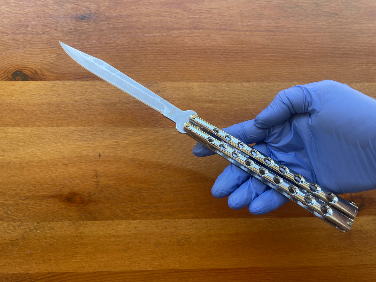 5.9" Stainless Blade Folding Pocket Knife With Zamak/Chrome Handle Long Blade