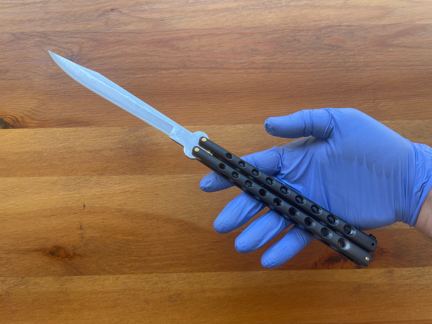 5.9" Stainless Blade Folding Pocket Knife With Zamak/Black Handle Long Blade