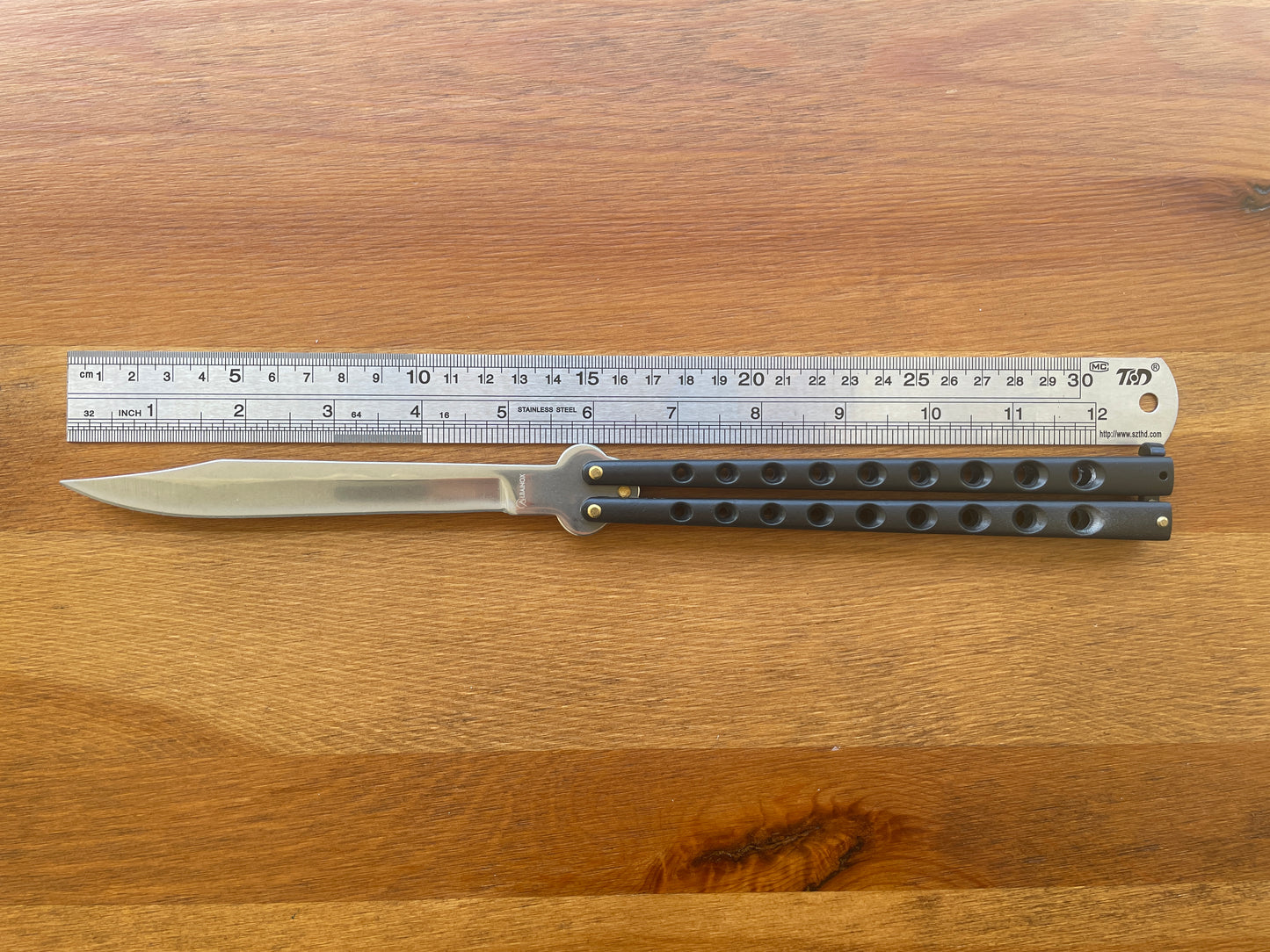 5.9" Stainless Blade Folding Pocket Knife With Zamak/Black Handle Long Blade