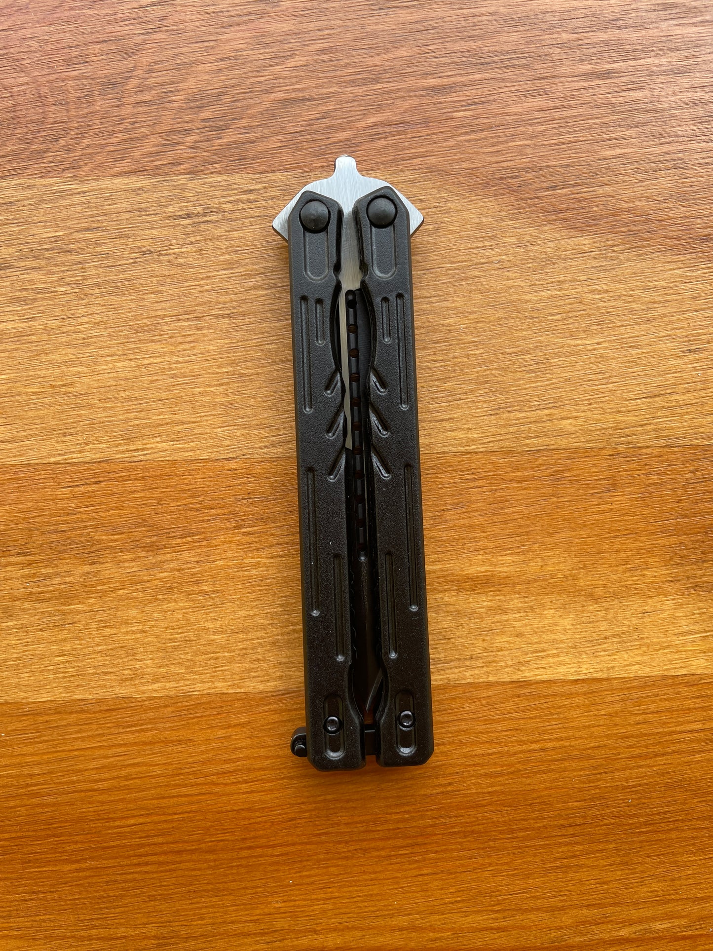4.8" Polished Stainless Steel Blade Folding Fan Knife Steel Handle