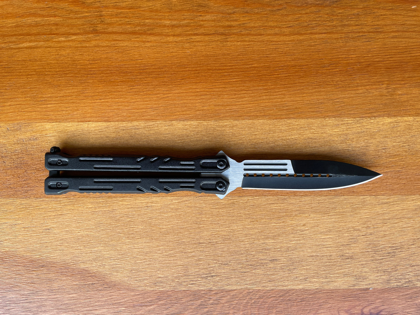 4.8" Polished Stainless Steel Blade Folding Fan Knife Steel Handle
