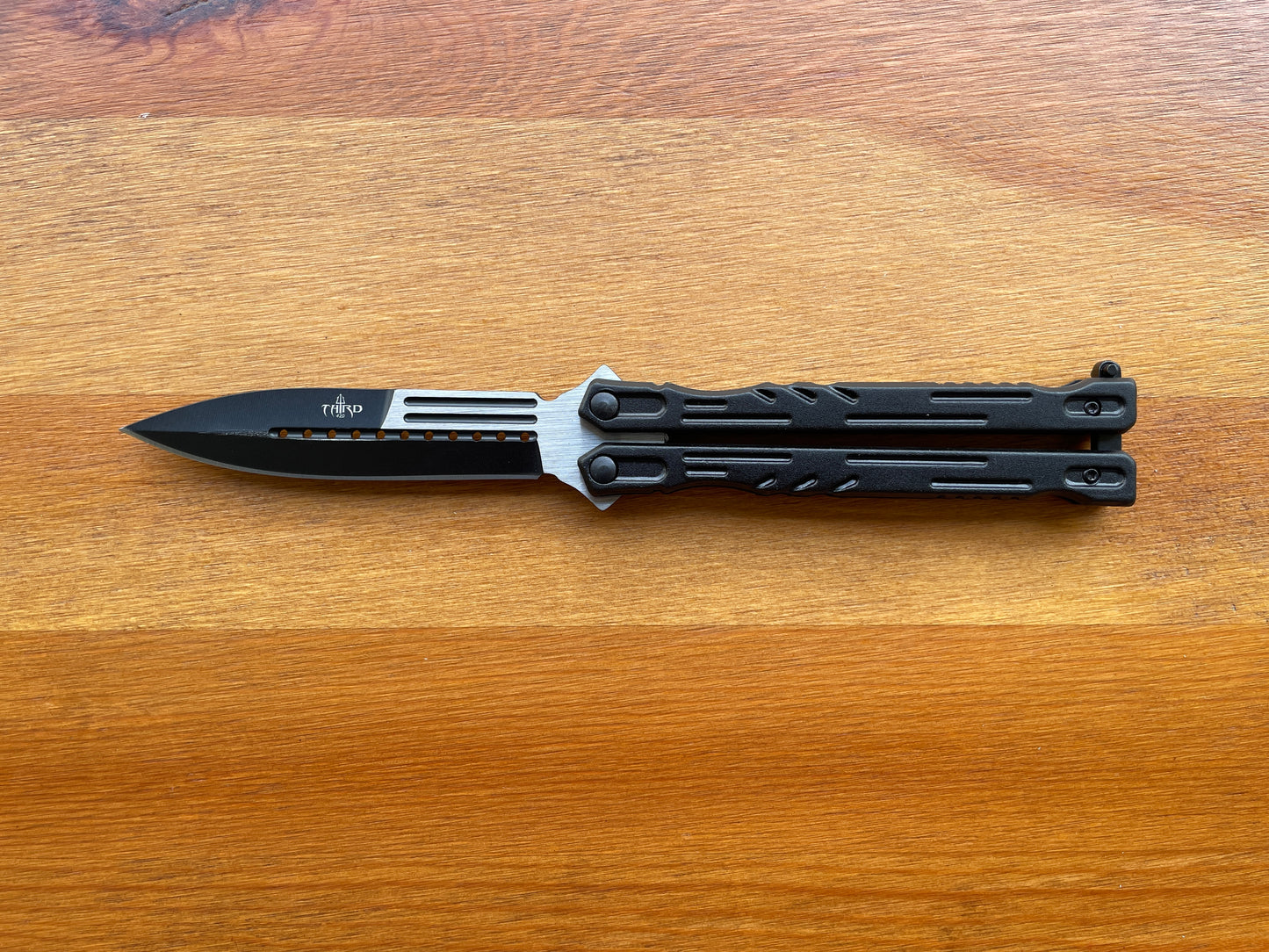 4.8" Polished Stainless Steel Blade Folding Fan Knife Steel Handle