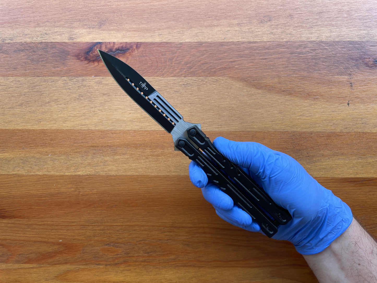 4.8" Polished Stainless Steel Blade Folding Fan Knife Steel Handle