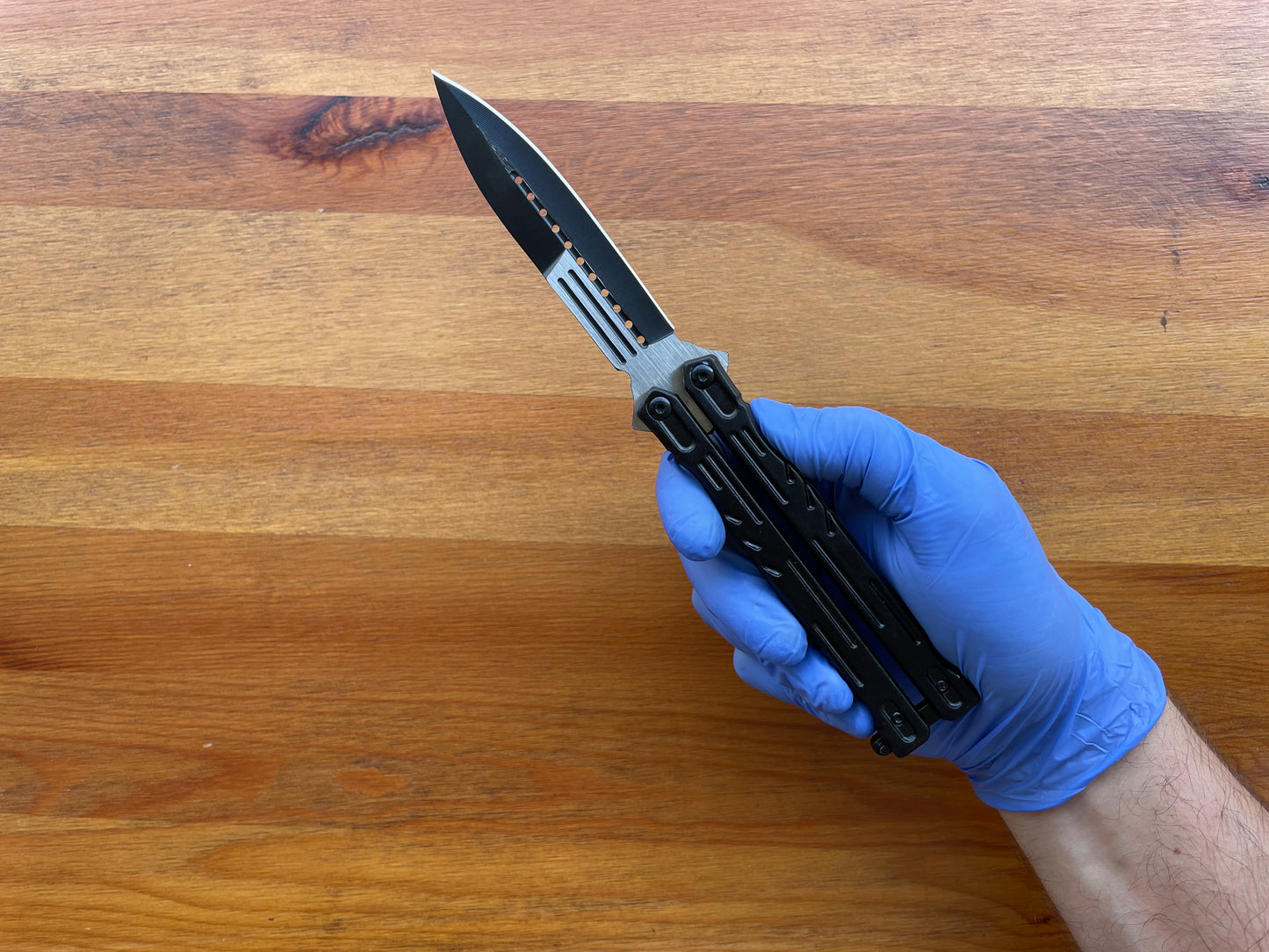 4.8" Polished Stainless Steel Blade Folding Fan Knife Steel Handle