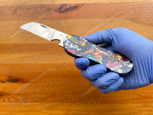 3.14” Snowboard Pocket Knife – Bottle Opener | Liner Lock | Aluminum Handle