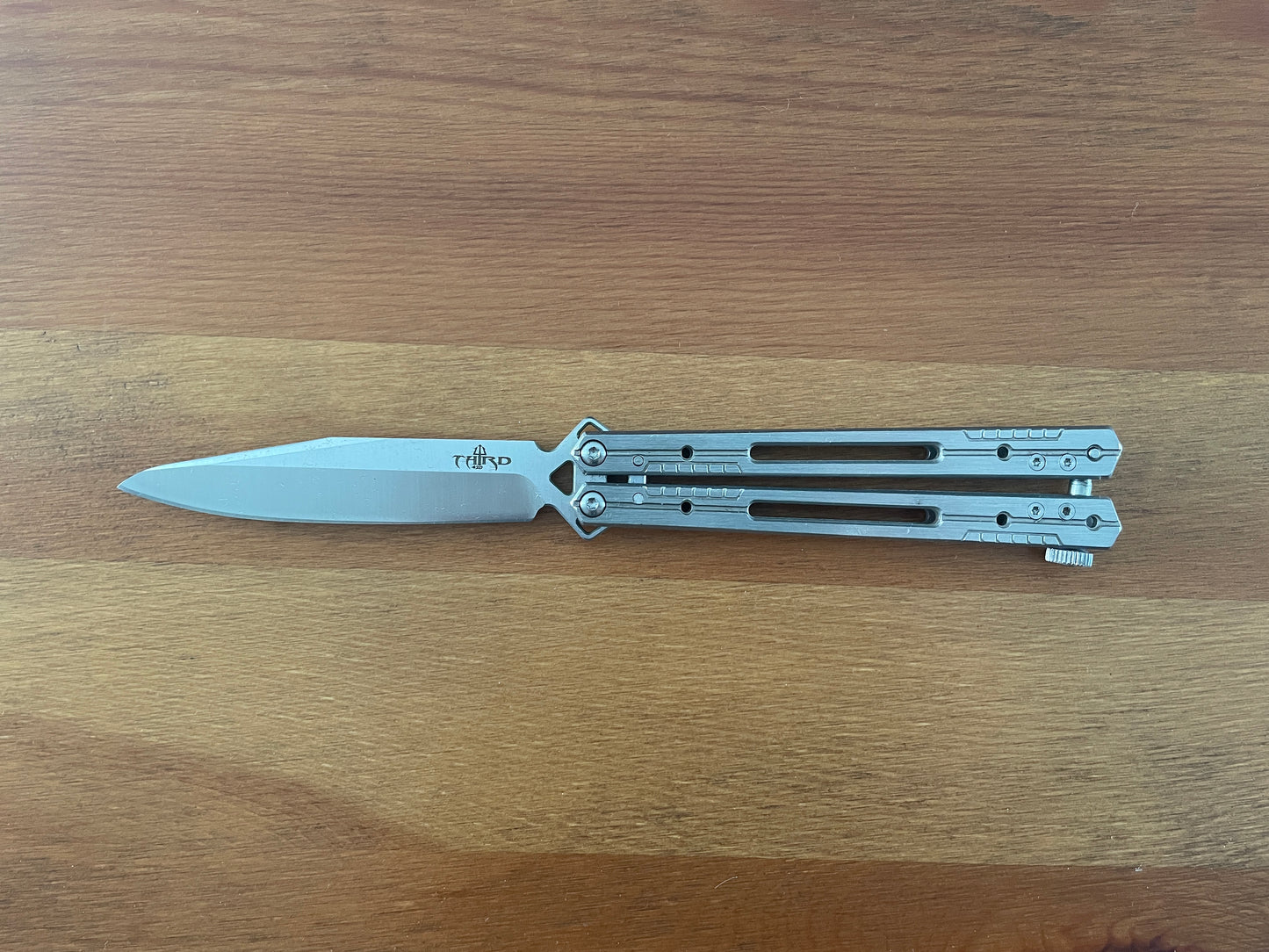 4.13" Stainless Blade Fan Folding Knife CNC Laser Satin Finish