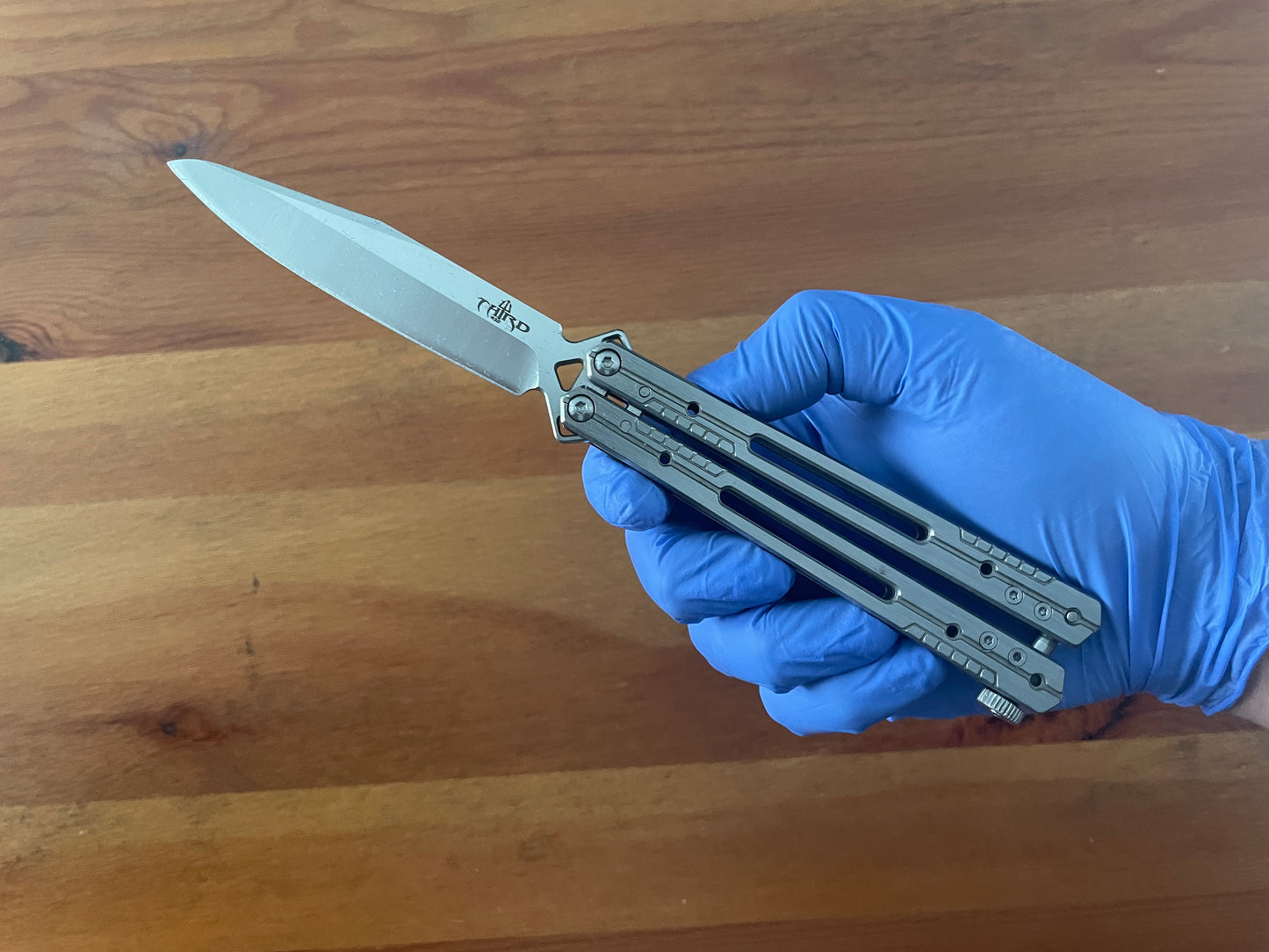 4.13" Stainless Blade Fan Folding Knife CNC Laser Satin Finish