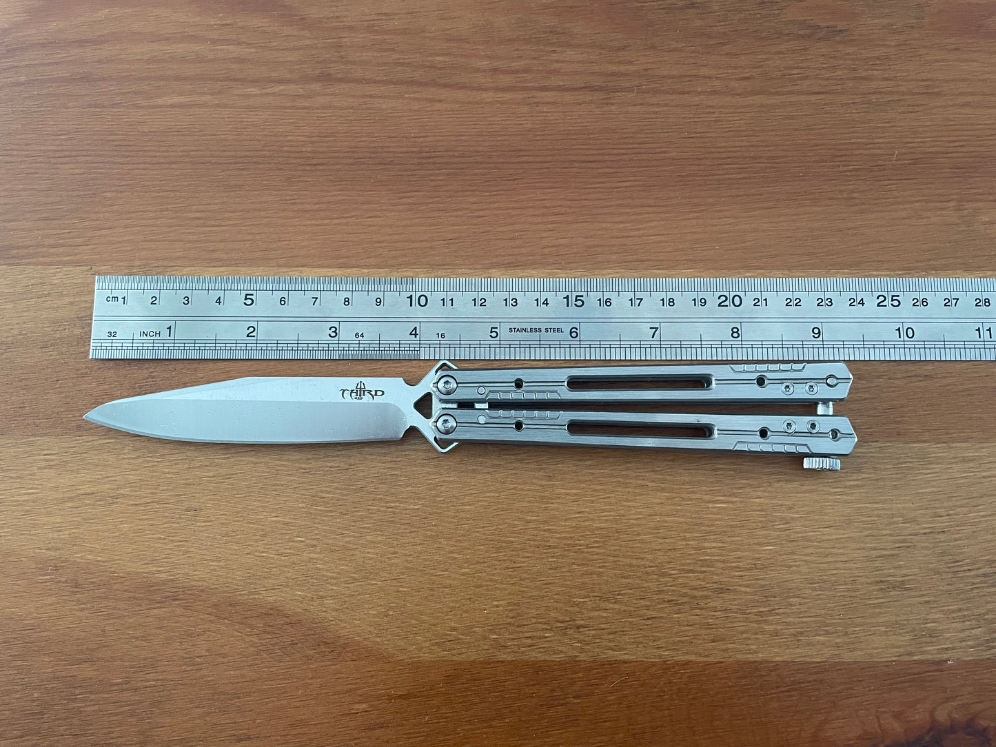 4.13" Stainless Blade Fan Folding Knife CNC Laser Satin Finish