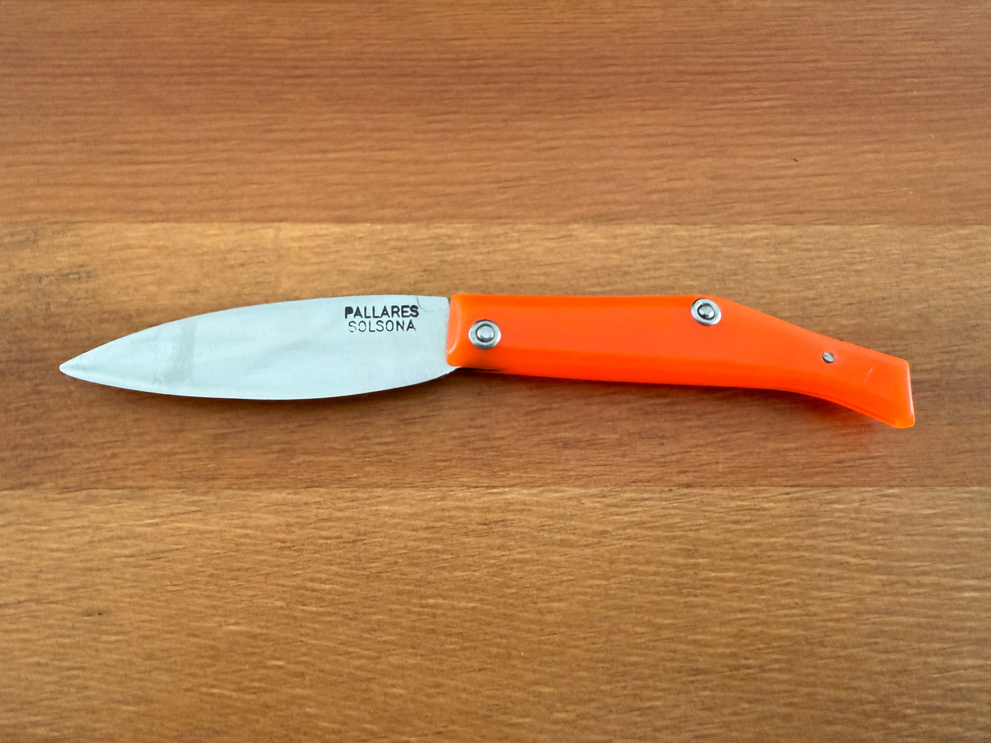 Pallares Solsona Pocket Knife Carbon Steel 2.76" / 7 cm Orange from Spain New