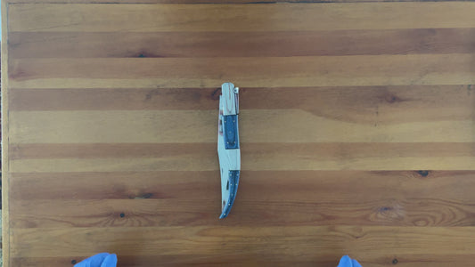 8.5" Arabian Style Navaja Folding Pocket Long Knife Blue Scales From Spain