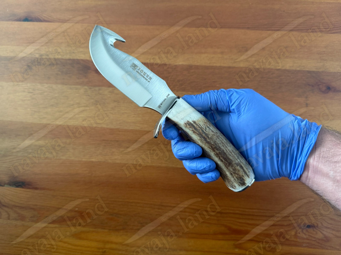 Joker Desmogue-D Skinning Knife 4.33” MOVA Blade Deer Antler Handle From Spain