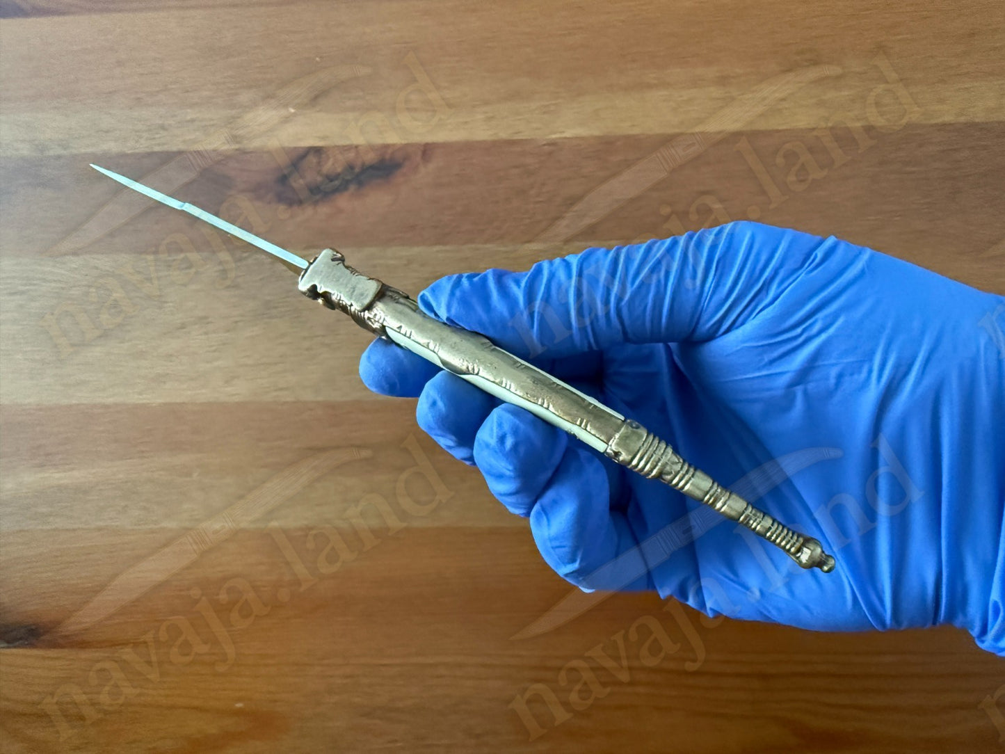 4.1” Joker Navaja Stiletto Knife Zamak Handle Handmade Slipjoint Albacete, Spain