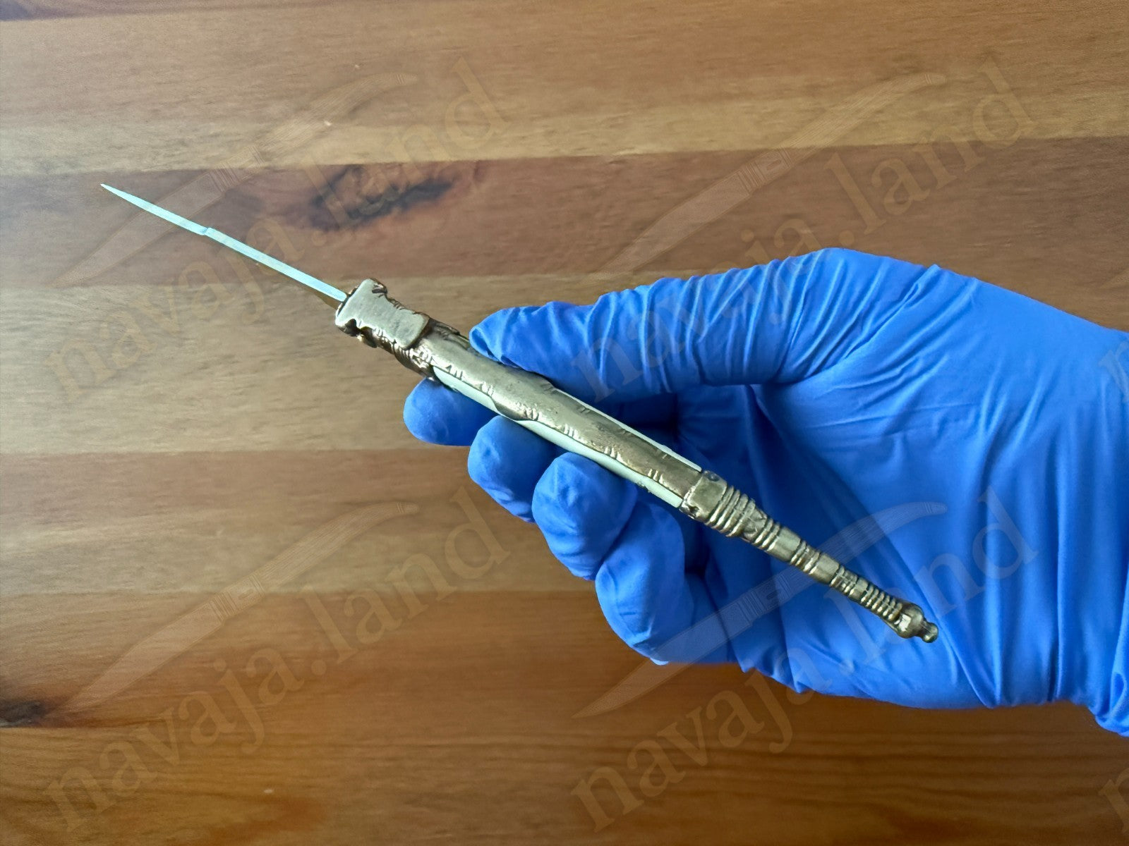 4.1” Joker Navaja Stiletto Knife Zamak Handle Handmade Slipjoint Albacete, Spain