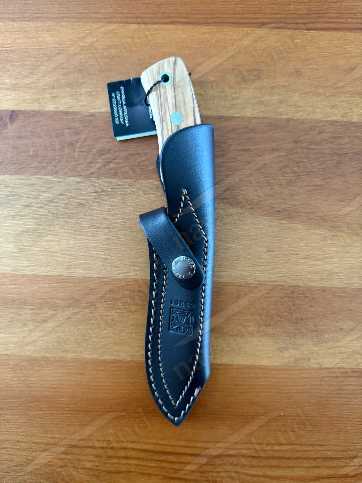 Joker Corzo Hunting Knife 3.93” MOVA Blade | Olive Wood Handle | Leather Sheath