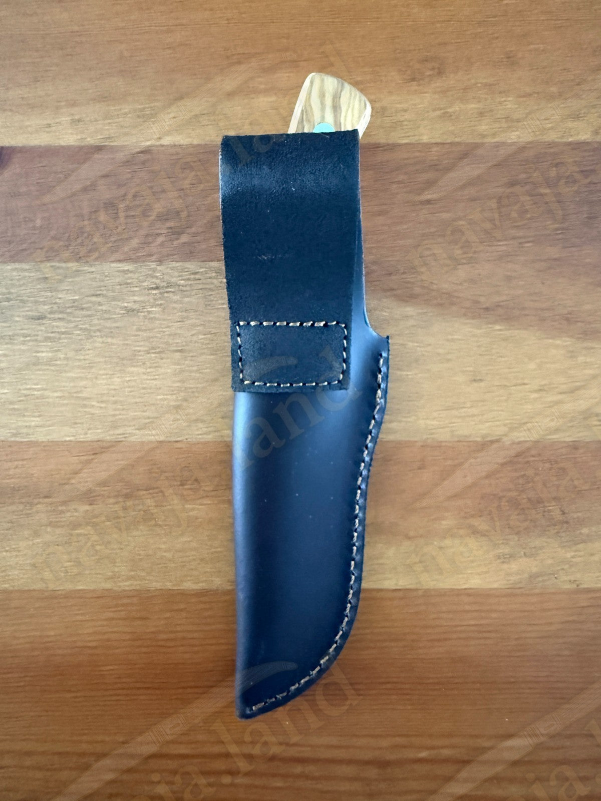 Joker Arrui 9 Outdoor Knife – 3.5” Blade | Olive Wood Handle | Leather Sheath