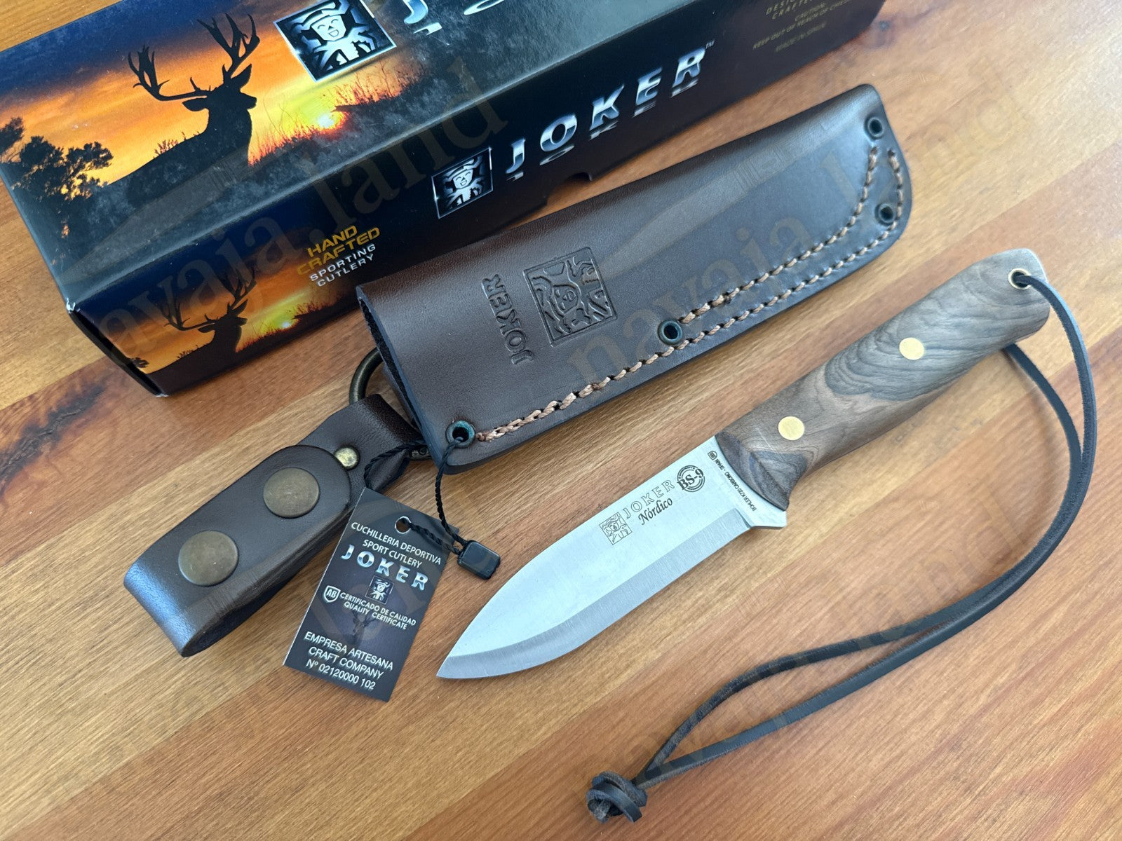 Joker Nordico Bushcraft Fixed Knife 3.9" Böhler K720 Carbon Steel Walnut Handle