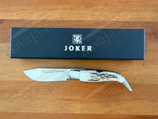 3.2” Joker Pastora Folding Knife Stag Horn Handle MOVA 1.4116 Stainless Steel