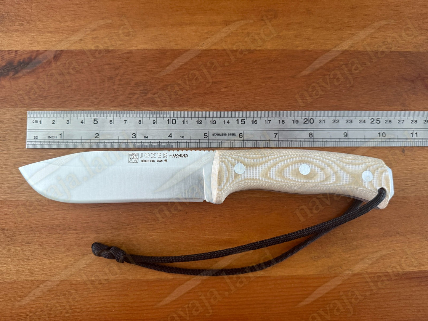 Joker Nomad Survival / Camp Knife 5.12" Böhler N695 Steel Beige Micarta Handle