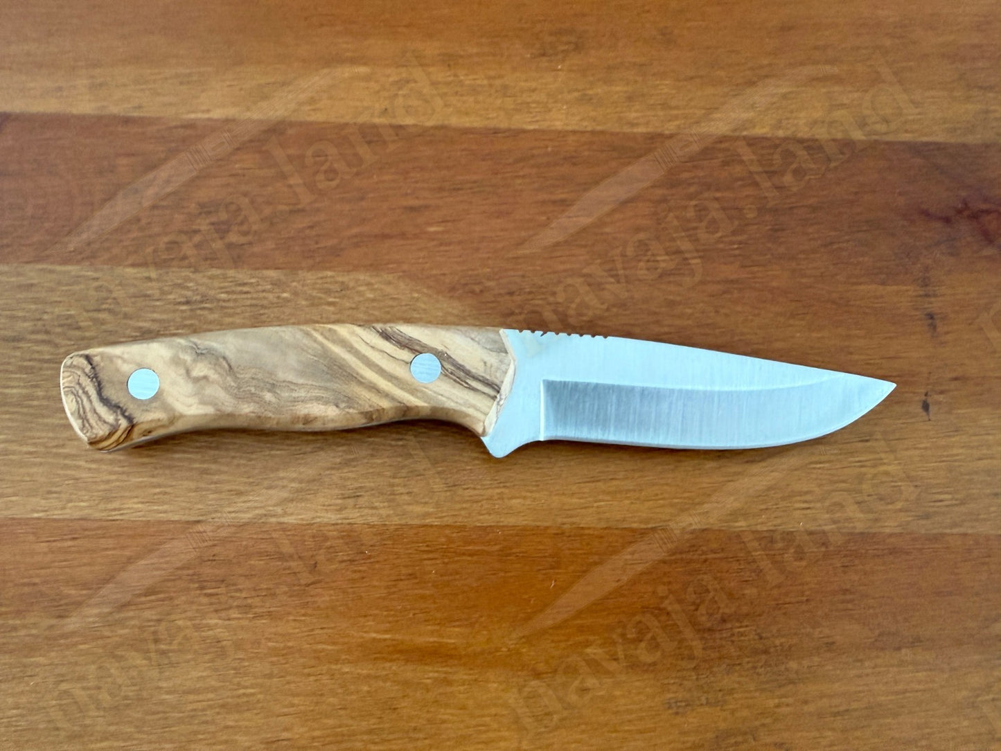 Joker Arrui 10 Outdoor Knife – 3.9” Blade | Olive Wood Handle | Leather Sheath