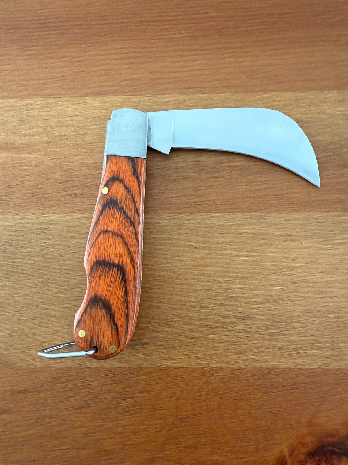 3" Hawkbill Tranchete Grape Harvest Pocket Knife Stamina Handle Lockback - Spain