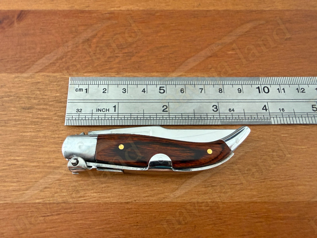 2.55” Spanish Navaja Teja Albacete Pocket Knife Red Stamina Scales with Ratchet