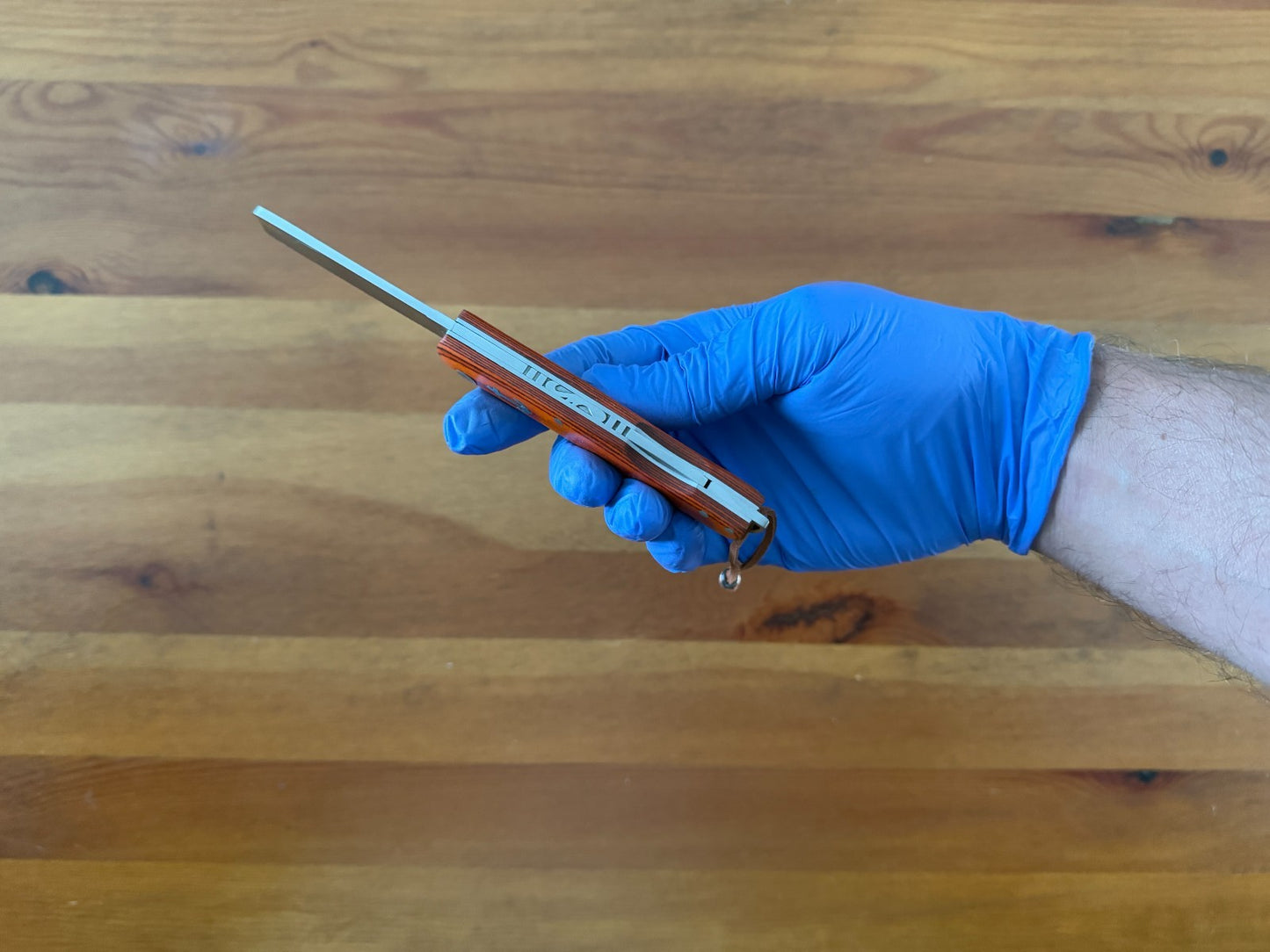 2.95" Cut Tip Navaja Pocket Knife Sailor / Marinera Red Wood Handle Lockback