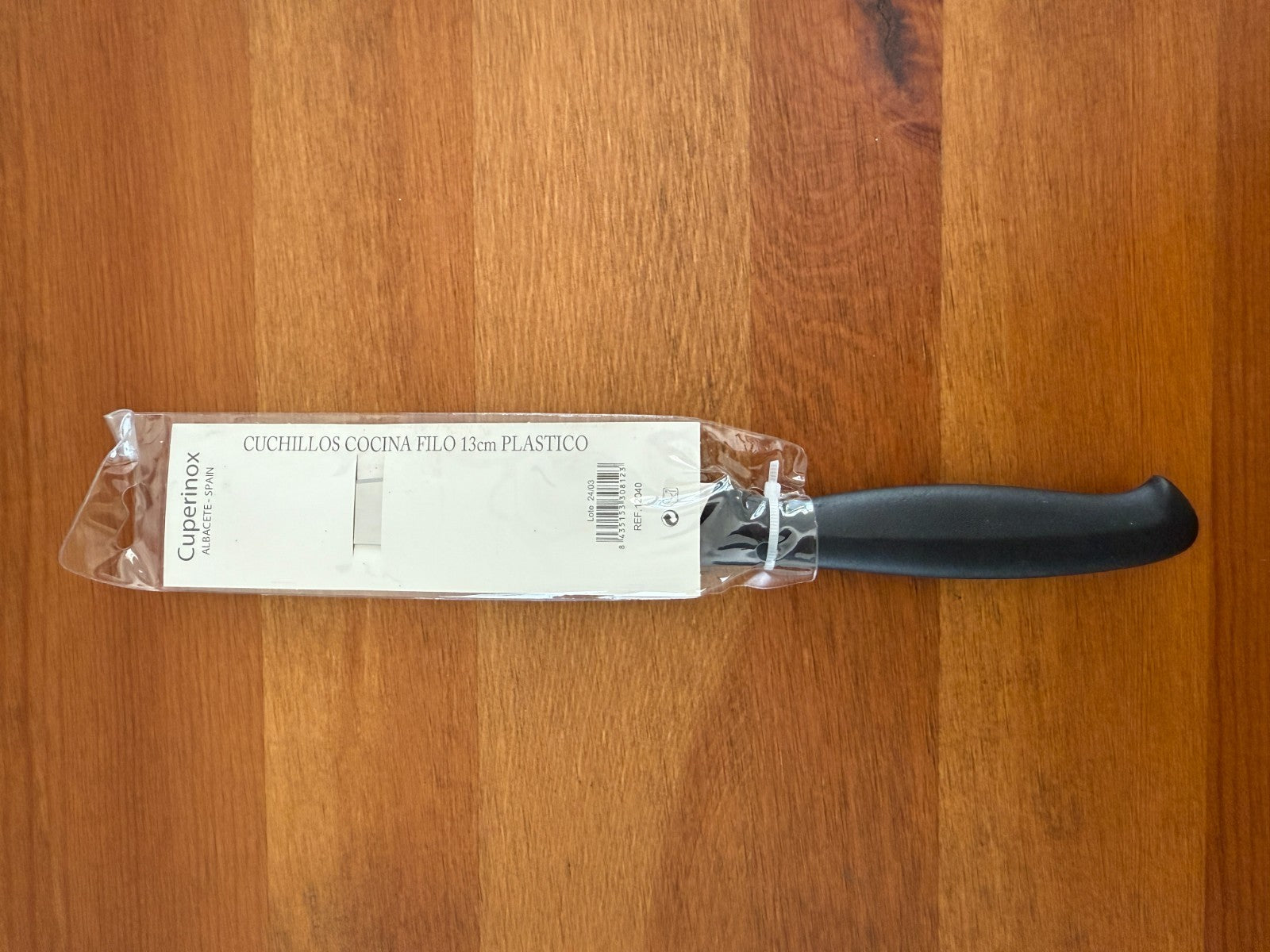 Cuperinox Kitchen Knife 5 in Plain Edge Blade with Plastic Handle From Spain