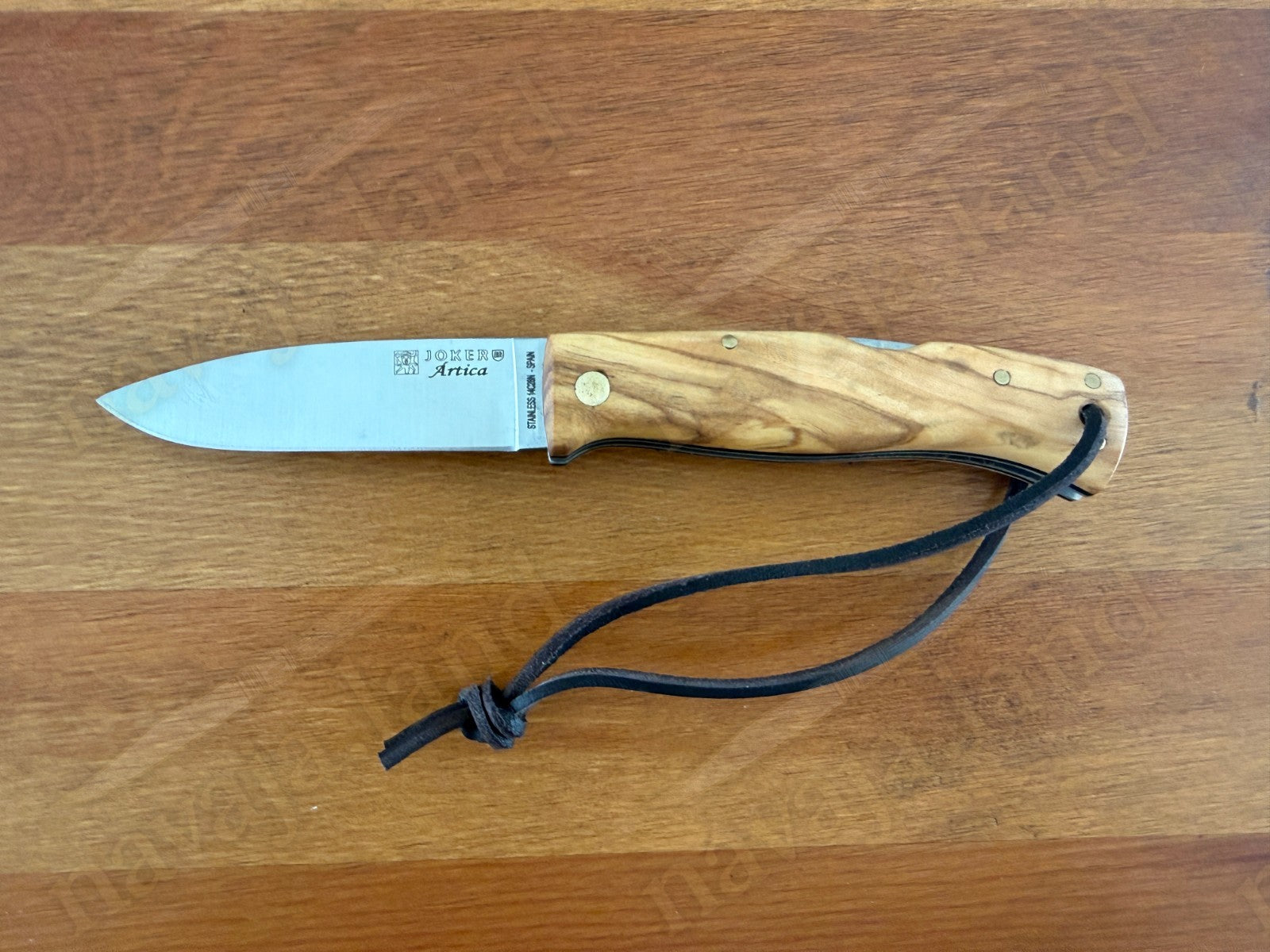 3.15” Joker Artica Bushcraft Folding Knife (Olive Wood Handle) Handmade Spain